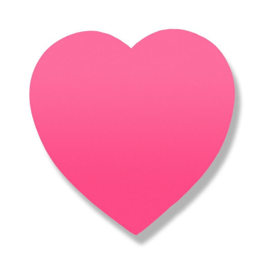 Липкий блок фигурный Lamark 'Сердце'&nbsp;&nbsp;70х70мм&nbsp;&nbsp;50л розовый Неон