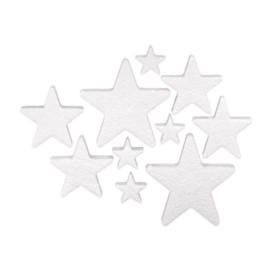 Заготовка для декорирования из пенопласта Love2art Звезды 10шт размер 4-12см ассорти