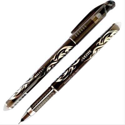 Ручка гелевая стираемая deVENTE 0.5мм 'Energery' с резиновой манжетой черная