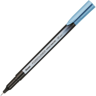 Ручка капиллярная Pentel 'Pointliner' 0.4мм сине-голубая