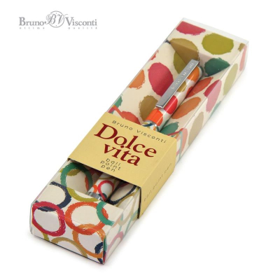 Ручка шариковая BrunoVisconti® 'Dolce Vita' 0.7мм металлический корпус 'Геометрия' синие чернила