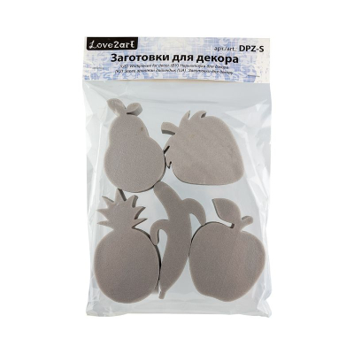 Заготовка для декорирования из пенопласта Love2art Фигурки Фрукты 5шт