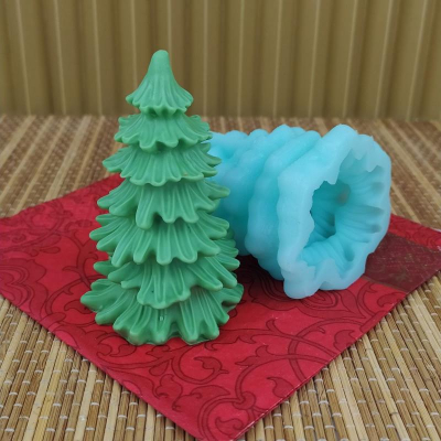 Молд силиконовый новогодний 3D 'Елка' 9см