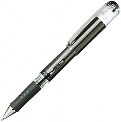 Ручка гелевая Pentel 0.7мм Hybrid Gel DX с резиновой манжетой черная