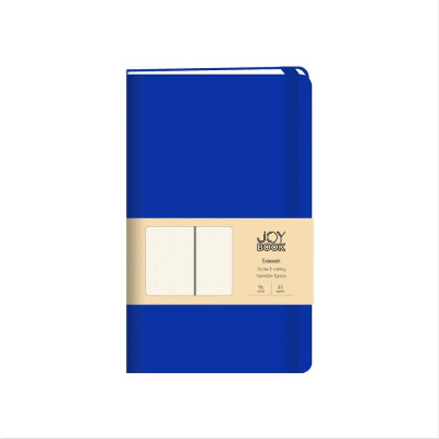Записная книжка A5  96л клетка Listoff® 'Joy Book' тонированный блок обложка на резиновой застежке искусственная кожа синяя