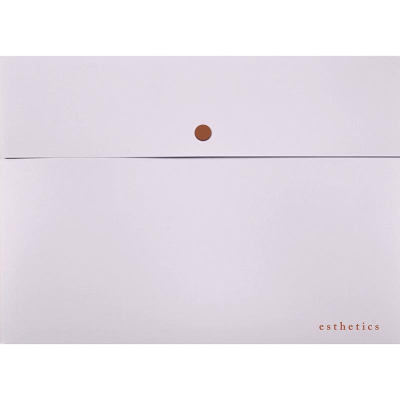 Папка-конверт на кнопке A4 deVENTE пластиковая 350мкм 'Esthetics' фактура 'soft-touch' лавандово-пепельная