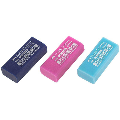 Ластик пластиковый для карандаша Faber-Castell Dust-Free 41х19х12мм цвета Trend ассорти