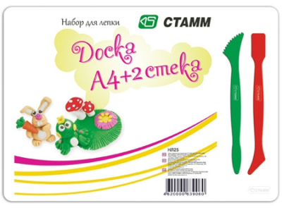 Доска для лепки 30х21см СТАММ +2 стека пластиковая