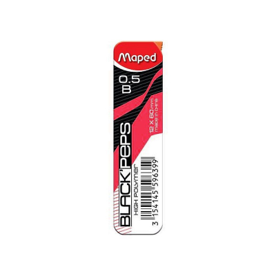 Грифель 0.5мм B Maped 'Black'Peps' 12шт