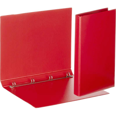 Папка A4&nbsp;&nbsp;4 кольца 17мм (O) на 100л Attache Selection PVC красная