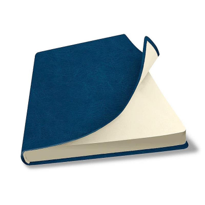Записная книжка A5  80л без линовки Lamark Salut Flex тонированный блок ляссе интегральная обложка искусственная кожа синяя