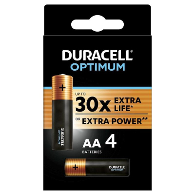 Батарейка Duracell&nbsp;&nbsp;1.5V AA/LR6 Optimum Alkaline&nbsp;&nbsp;4шт