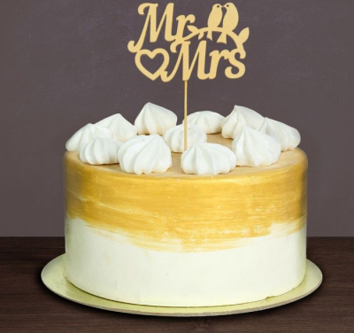 Топпер 'Mr&Mrs' деревянный