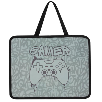 Папка-портфель Кокос 'Gamer'с ручками 26х33х10см на молнии пластиковая 