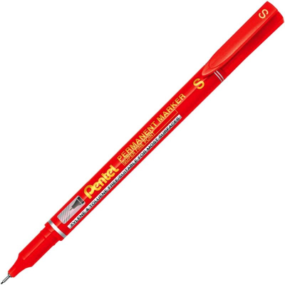 Маркер перманентный Pentel круглый  0.4мм 'Super Fine Point' красный