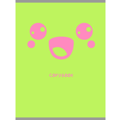 Тетрадь A4  48л клетка на скрепке Listoff® картонная обложка выборочный лак 'Неоновые идеи. Дизайн 2'