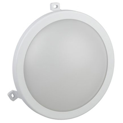 Светильник LED ЭРА  12W 4000K нейтральный белый свет влагозащищенный IP65 d-190 х75мм белый корпус