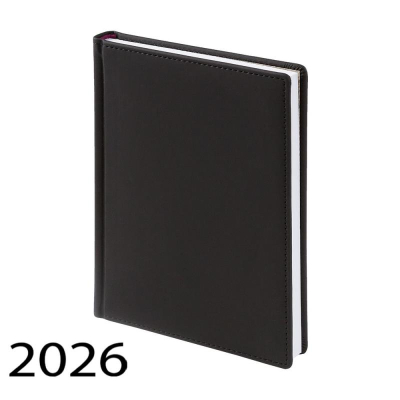 Ежедневник 2026 A5 BrunoVisconti® 'Velvet' 336стр твердая обложка искусственная кожа черный