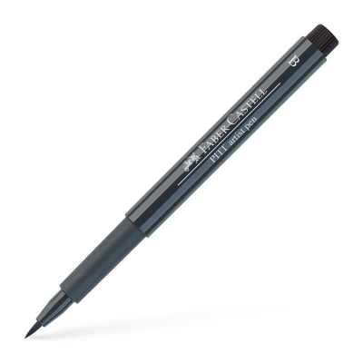Ручка-кисточка капиллярная художественная Faber-Castell Pitt холодная серая VI (235)