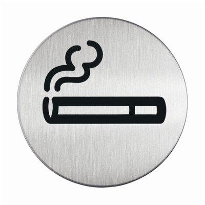 Пиктограмма Durable d-83мм "Место для курения" стальная самоклеящаяся