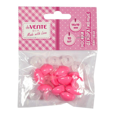 Носики декоративные пластиковые deVENTE с винтовым фиксатором 14х19мм 10шт розовые