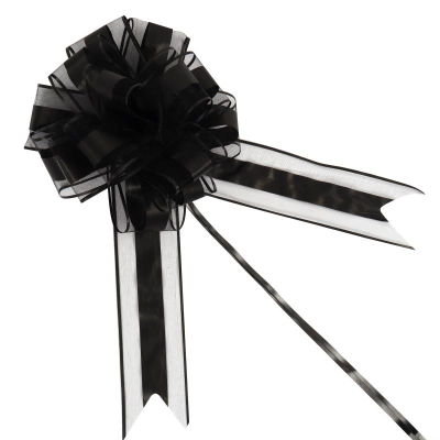 Бант декоративный 200мм черный полипропилен