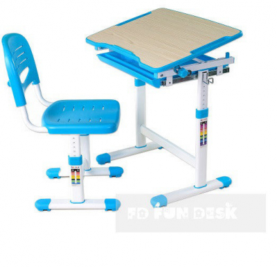 Комплект парта и стул-трансформеры FunDesk Piccolino голубой