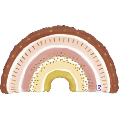 Шар воздушный фольгированный Фигура Радуга Бохо Grabo 85х44см