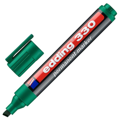 Маркер перманентный Edding скошенный&nbsp;&nbsp;1.0-5.0мм зеленый