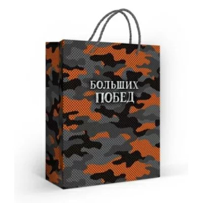 Пакет подарочный 18х23см ламинированный 'Больших побед'