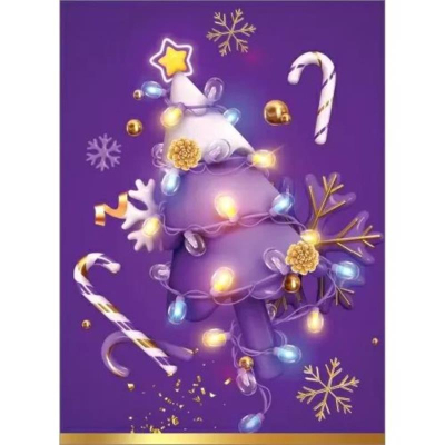 Конверт для подарочного сертификата Праздник новогодний 100х74мм 