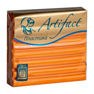 Глина полимерная термоотвердевающая Артефакт 'Классик' апельсиновая  56г