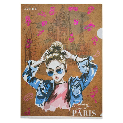 Папка-уголок A4  180мкм deVENTE непрозрачная 'Emmy in Paris'