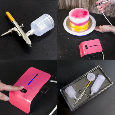 Аэрограф кондитерский компрессорный розовый