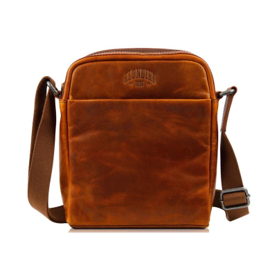 Сумка Klondike 1896® 22x26x7см 'Digger Jake' 1 отдел с ремнем кожа коньяк