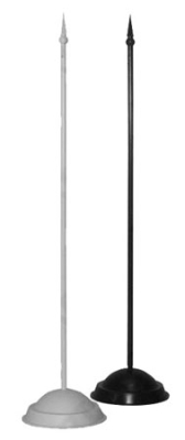 Подставка для флажка 1 шток пластик белая 31см