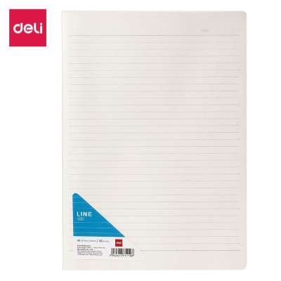 Тетрадь A4&nbsp;&nbsp;60л линейка на сшивке Deli тонированный блок пластиковая PP обложка