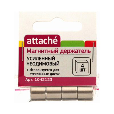 Магнитный держатель усиленный круглый ø-10мм Attache  4шт