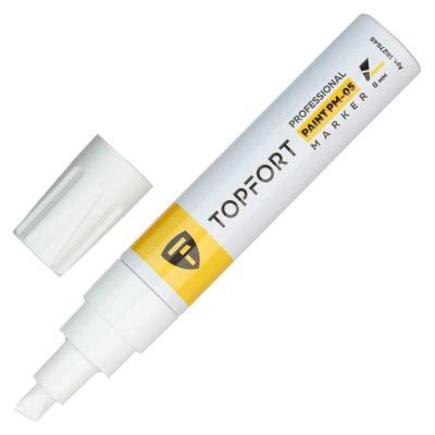 Пейнтмаркер&nbsp;&nbsp;6-8.0мм Topfort 'Professional' алюминиевый корпус белый
