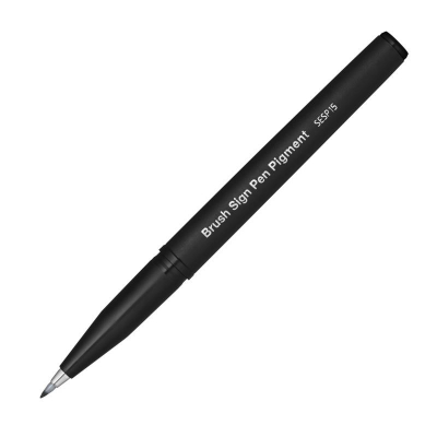 Ручка-кисточка капиллярная художественная Pentel Arts Brush Sign Pen Pigment черная