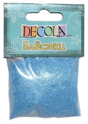 Глиттер Decola  0.3мм 20г небесно-голубой