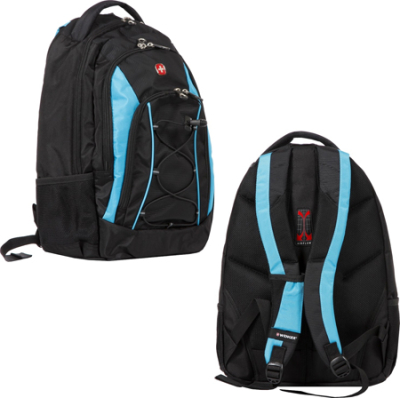 Рюкзак городской Wenger  33х45х19см 2 отдела 1 карман полиэстер черно-бирюзовый