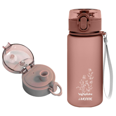 Бутылочка для воды deVENTE&nbsp;&nbsp;0.40л 'sigNATURE' с диффузором пластиковая Пудрово-розовая