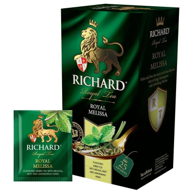 Чай Richard зеленый 'Royal Royal Melissa' китайский с мелиссой мятой и лемонграсом  25пак х 2г