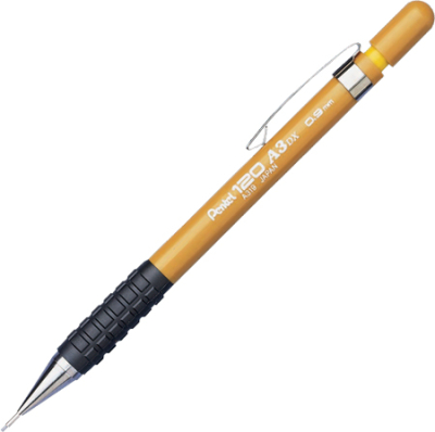Карандаш автоматический 0.9мм Pentel 120 A3 желтый