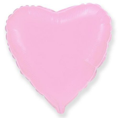 Шар воздушный фольгированный Сердце розовый Flex Metal 48см