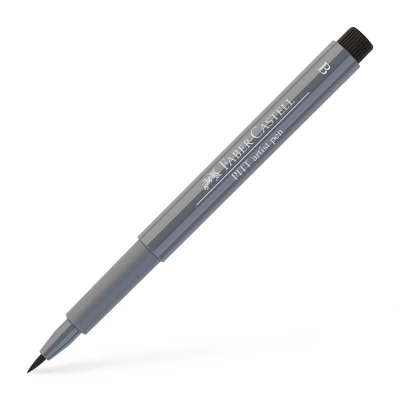 Ручка-кисточка капиллярная художественная Faber-Castell Pitt холодная серая IV (233)