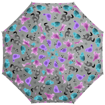 Зонт-автомат deVENTE 'Aqua Cats' ø-97см система 'антиветер' с чехлом