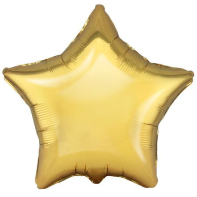 Шар воздушный фольгированный Звезда золото античное Flex Metal 46см