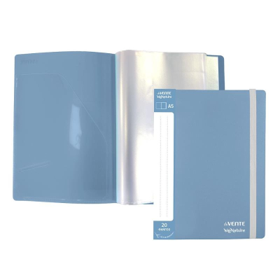 Папка A5&nbsp;&nbsp;20 карманов deVENTE 'sigNATURE' с дополнительным внутренним карманом на резиновой застежке Сумеречно синяя